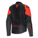 DAINESE CEKET RACING 5 LEATHER BLK BLK RED FLUO