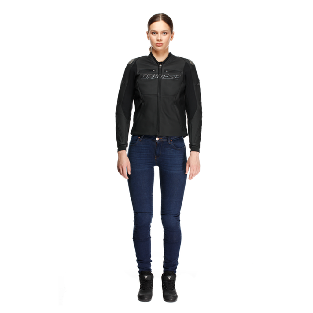 DAINESE CEKET RACING 5 LEATHER WMN BLK BLK