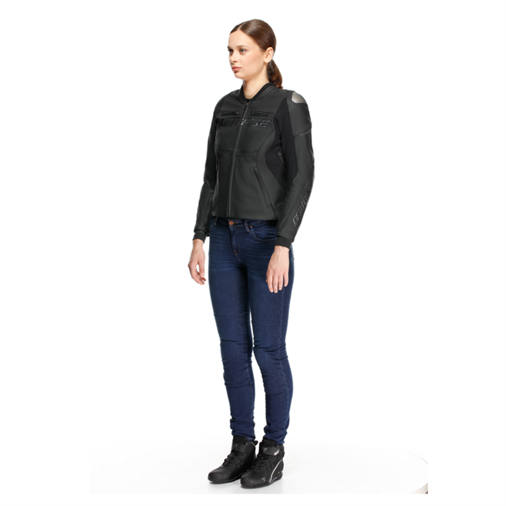 DAINESE CEKET RACING 5 LEATHER WMN BLK BLK