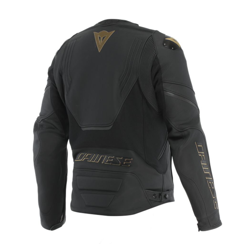 DAINESE CEKET RACING 5 LEATHER BLACK GOLD
