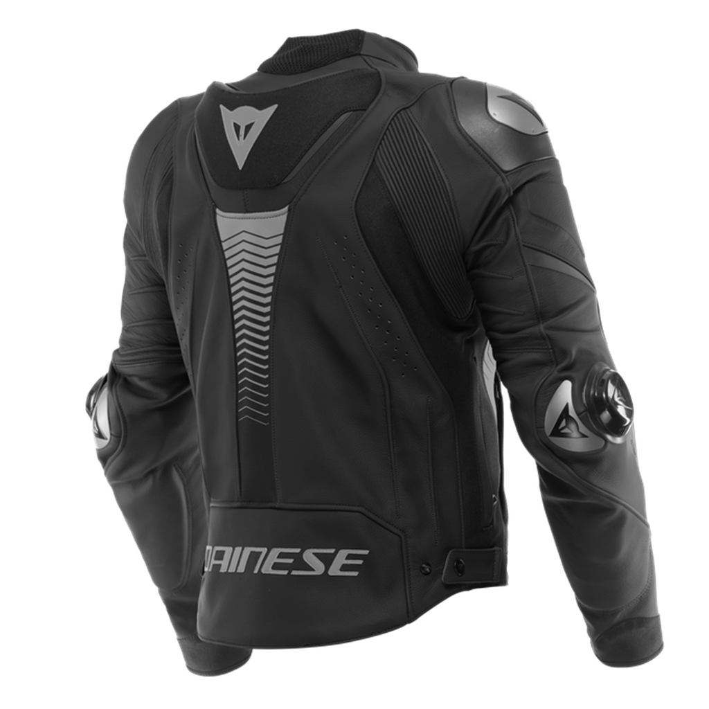 DAINESE/SUPER SPEED 4 LTHR JCKT BLK-MATT/CHARCOAL-GRAY