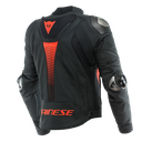 DAINESE/SUPER SPEED 4 LTHR JCKT BLK-MATT FLUO RED