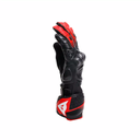DAINESE/FIERO METAL GLOVES BLACK RED LAVA WHITE