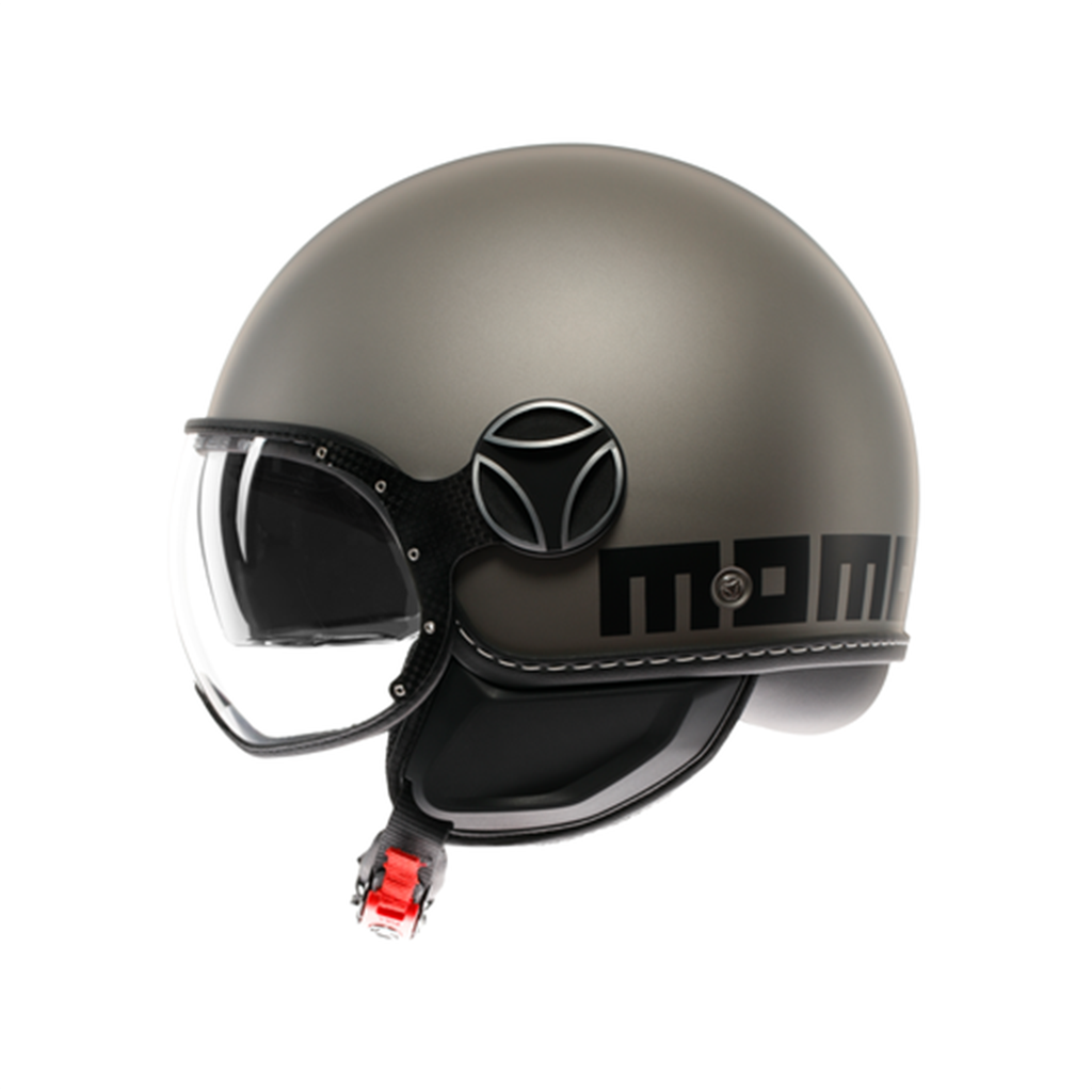 MOMO KASK/FGTR EVO MOMO MONO MATT TIT.FROST BLK