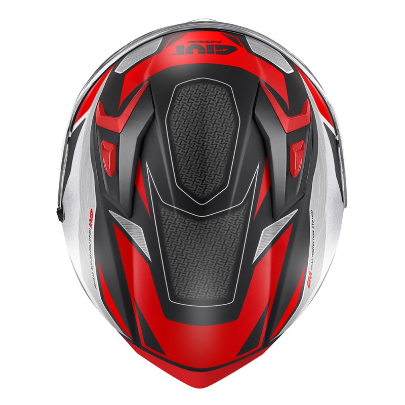 GIVI 50.8 BRAVE MAT SİYAH-TITANIUM-KIRMIZI KASK
