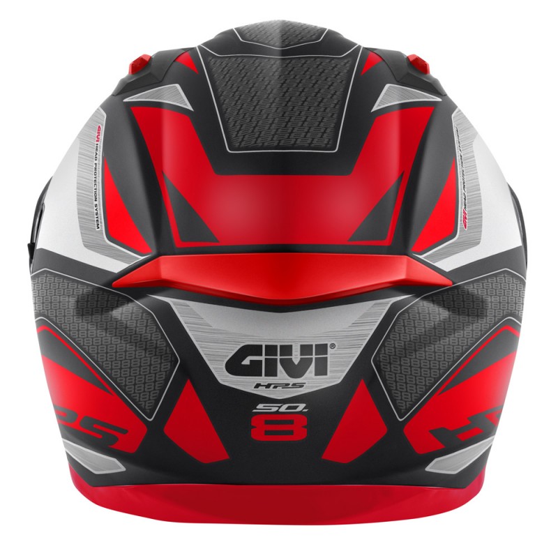GIVI 50.8 BRAVE MAT SİYAH-TITANIUM-KIRMIZI KASK
