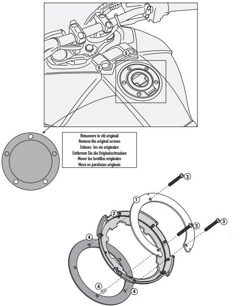 GIVI BF23 DEPOÜSTÜ ÇANTA APARATI (YAMAHA)