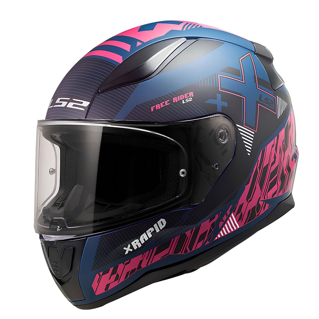[M03LS201001407-1S] LS2 RAPID 2 XTREET MAT MAVİ-MOR KASK (XS)