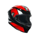 AGV K6 S Hyphen Black Red White Kapalı Kask