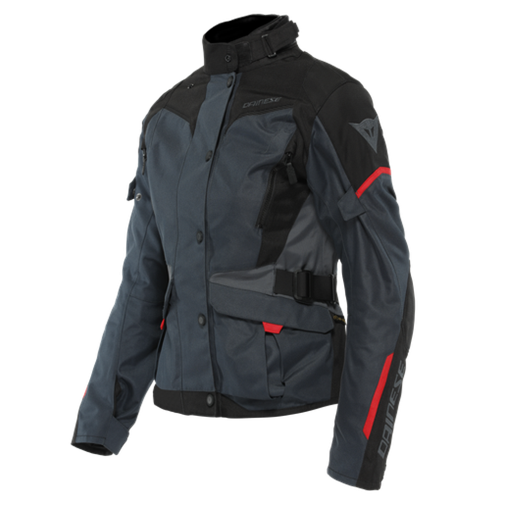 [M02DNS01020773-38] DAINESE Tempest 3 Ebony Black Lava Red D-Dry Kadın Mont (38)