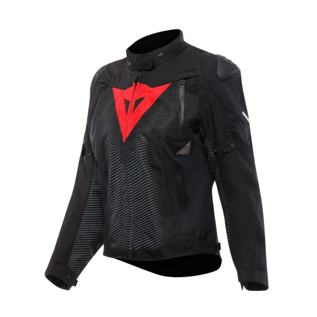 DAINESE CEK/ SUPER SPRINT D-DRY JACKET WMN BLACK/BLACK/RED/LAVA