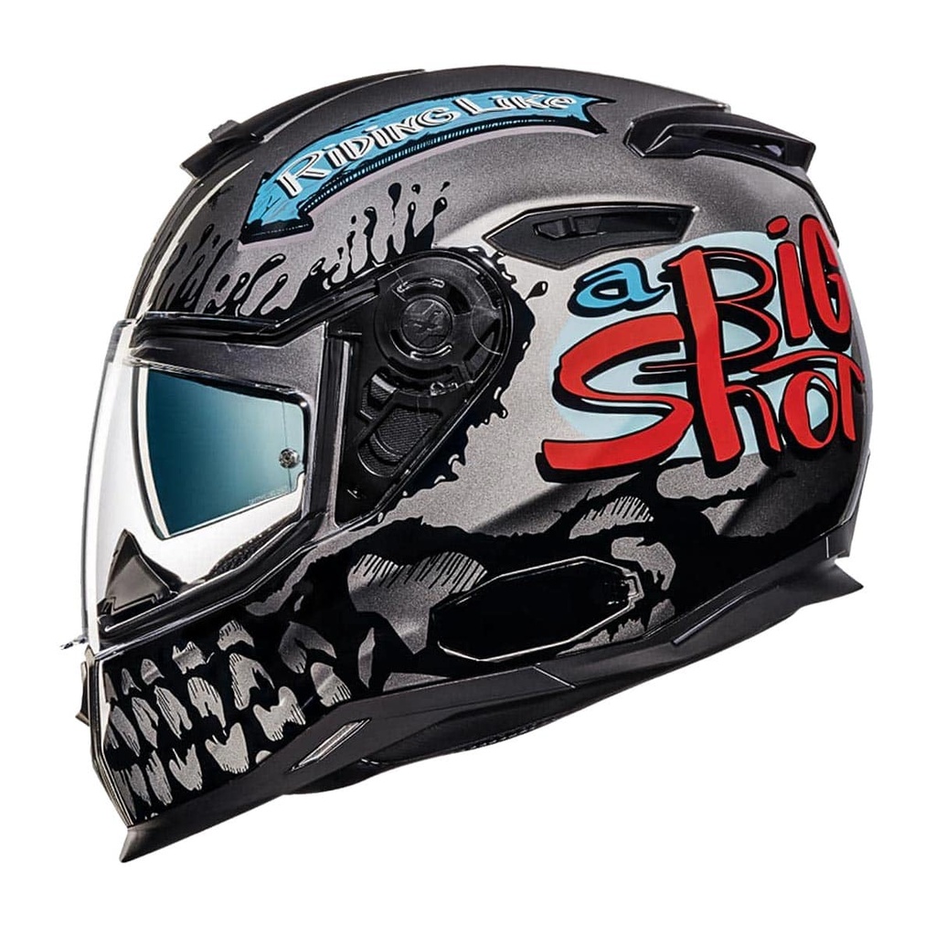 [M03NEX01000318-1S] NEXX SX.100 BIG SHOT GRİ KASK (XS)