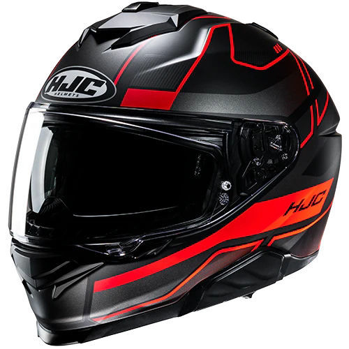 [M03HJC01001007-0S] HJC İ71 Iorix MC1SF Kapalı Motosiklet Kaskı Siyah Kırmızı (S)