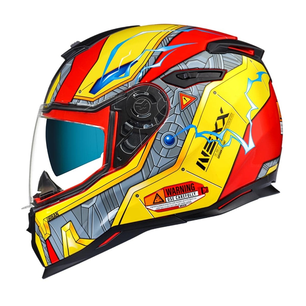 [M03NEX01000307-0S] NEXX SX.100 GIGABOT KIRMIZI-SARI KASK (S)