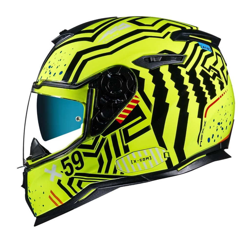 [M03NEX01000308-0S] NEXX SX.100 ENIGMA NEON SARI-SİYAH KASK (S)