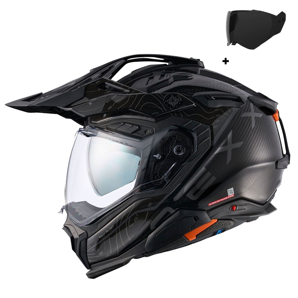 [M03NEX04000370-0S] NEXX X.WED 3 FURKA KARBON SİYAH-GRİ KASK (S)
