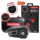 KN MASTER KN2300 PRO Motosiklet Kask İnterkom Bluetooth Intercom Kulaklık Seti Gri