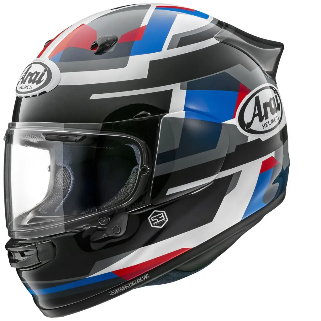 [M03ARI01002597-0S] ARAI KASK-QUANTIC ABSTRACT BLUE (S)