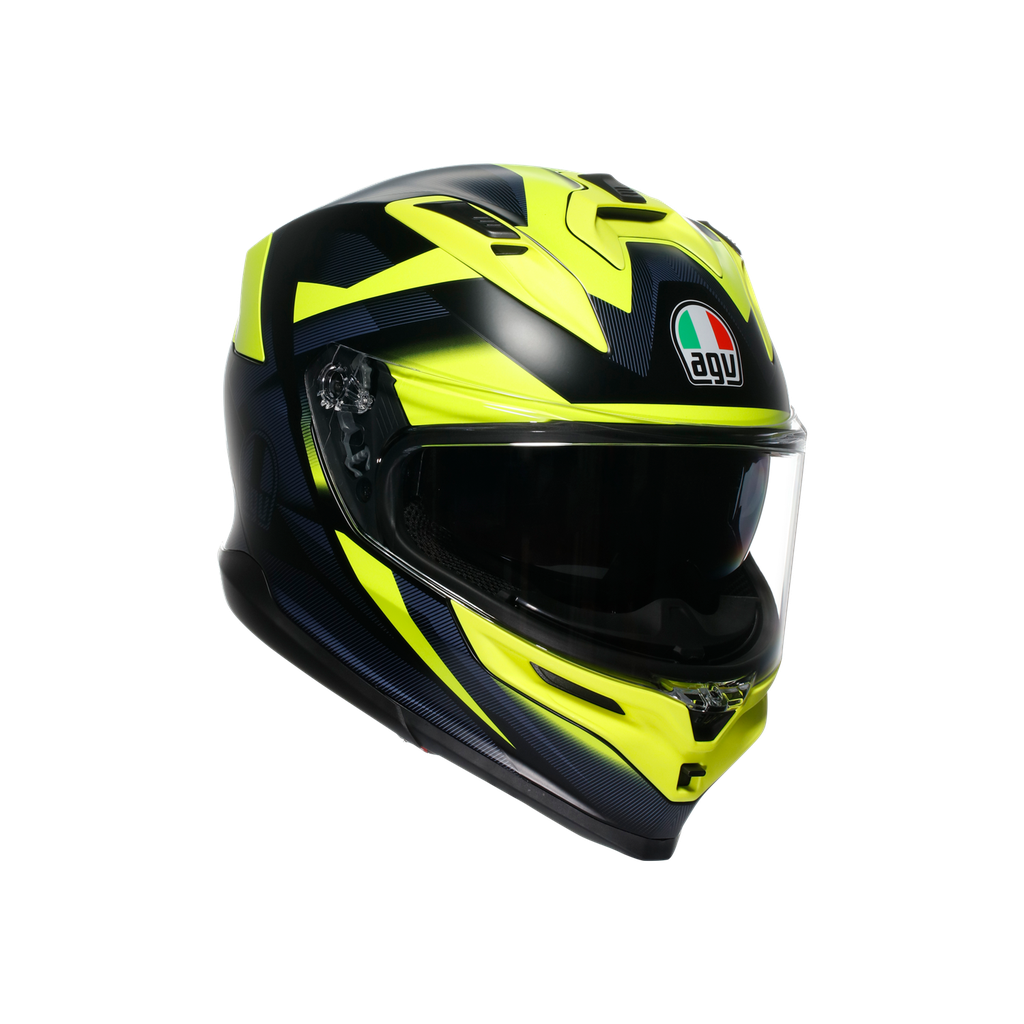 AGV K7 MPLK Glımpse Matt Black Yellow Fluo Kapalı Kask