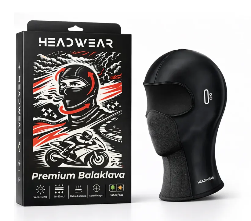 HEAD WEAR Premium Cool Touch Black Balaclava