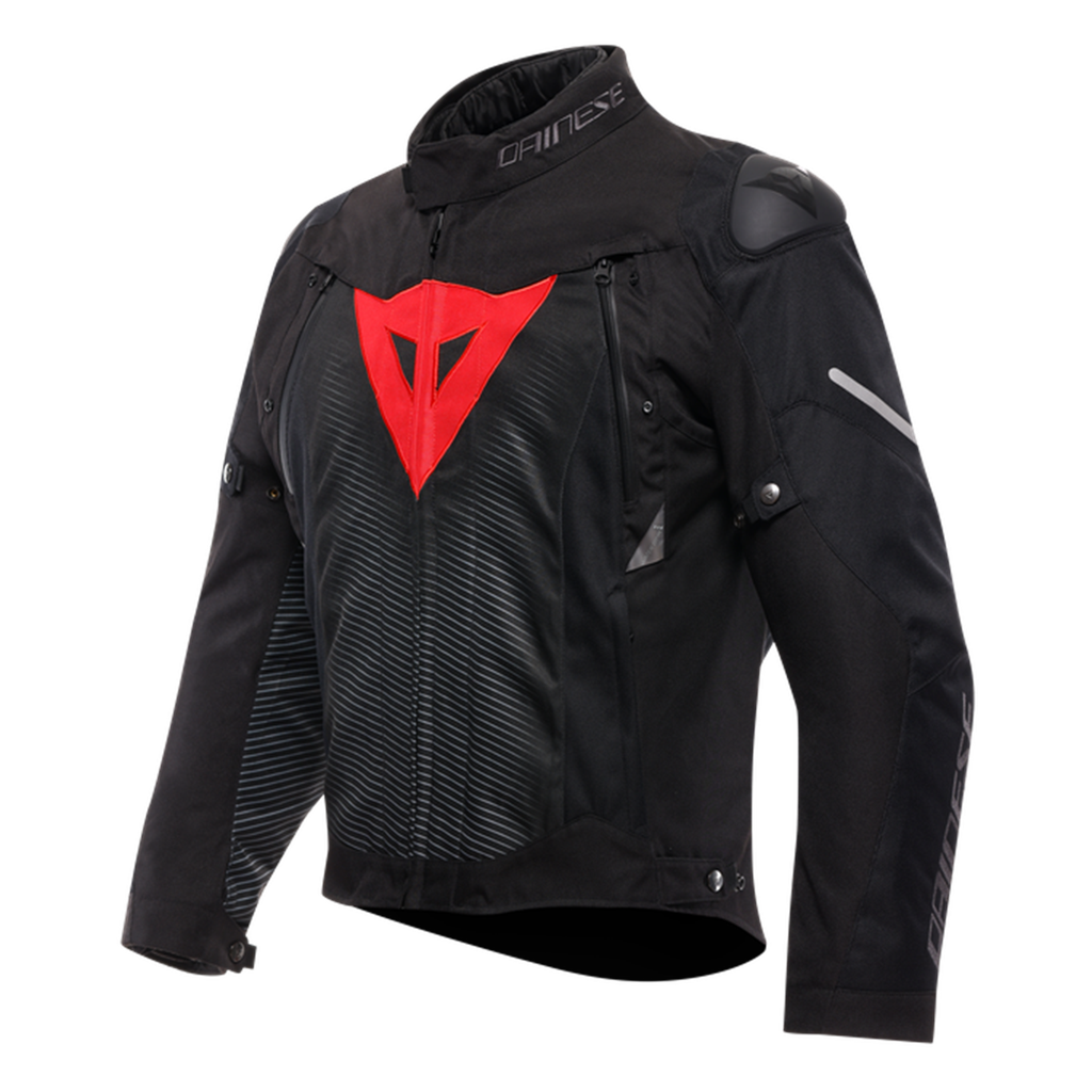 DAINESE CEK/ SUPER SPRINT D-DRY JACKET BLACK/BLACK/RED/LAVA