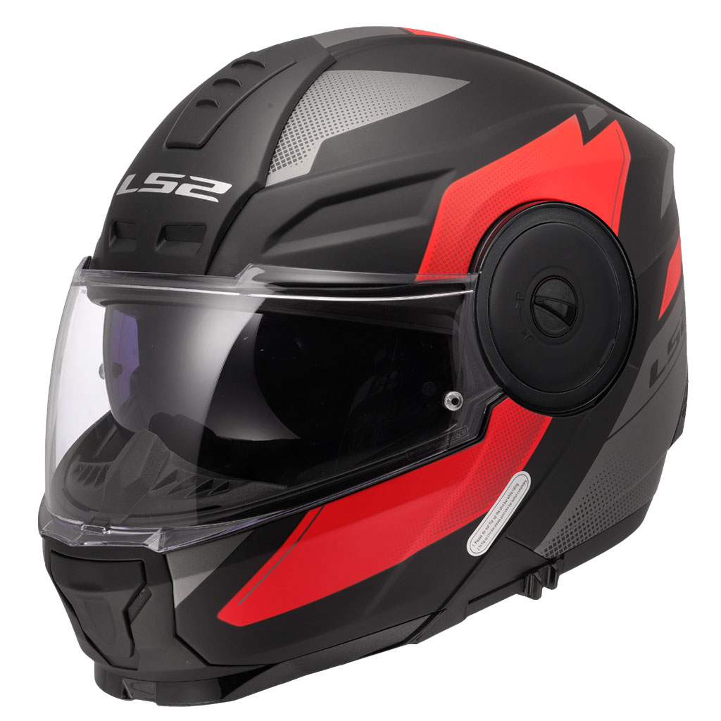 [M03LS203000407-0S] LS2 SCOPE 2 DURIA MAT SİYAH-KIRMIZI KASK (S)