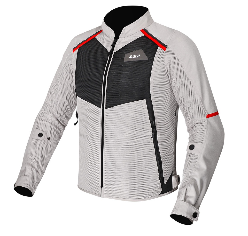 [M02LS201010932-1S] LS2 BREEZE KADIN MONT GRİ-SİYAH-KIRMIZI (XS)