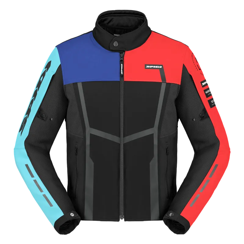 SPIDI MOTOJOY TEKSTİL CEKET SİYAH MAVİ KIRMIZI