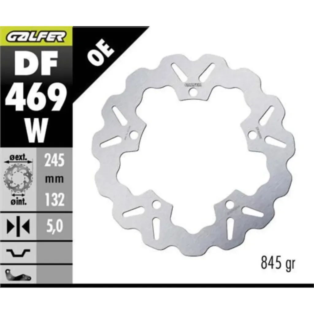 GALFER DF469W HAREKETLİ DALGALI ARKA FREN DİSKİ 245 X 5 MM