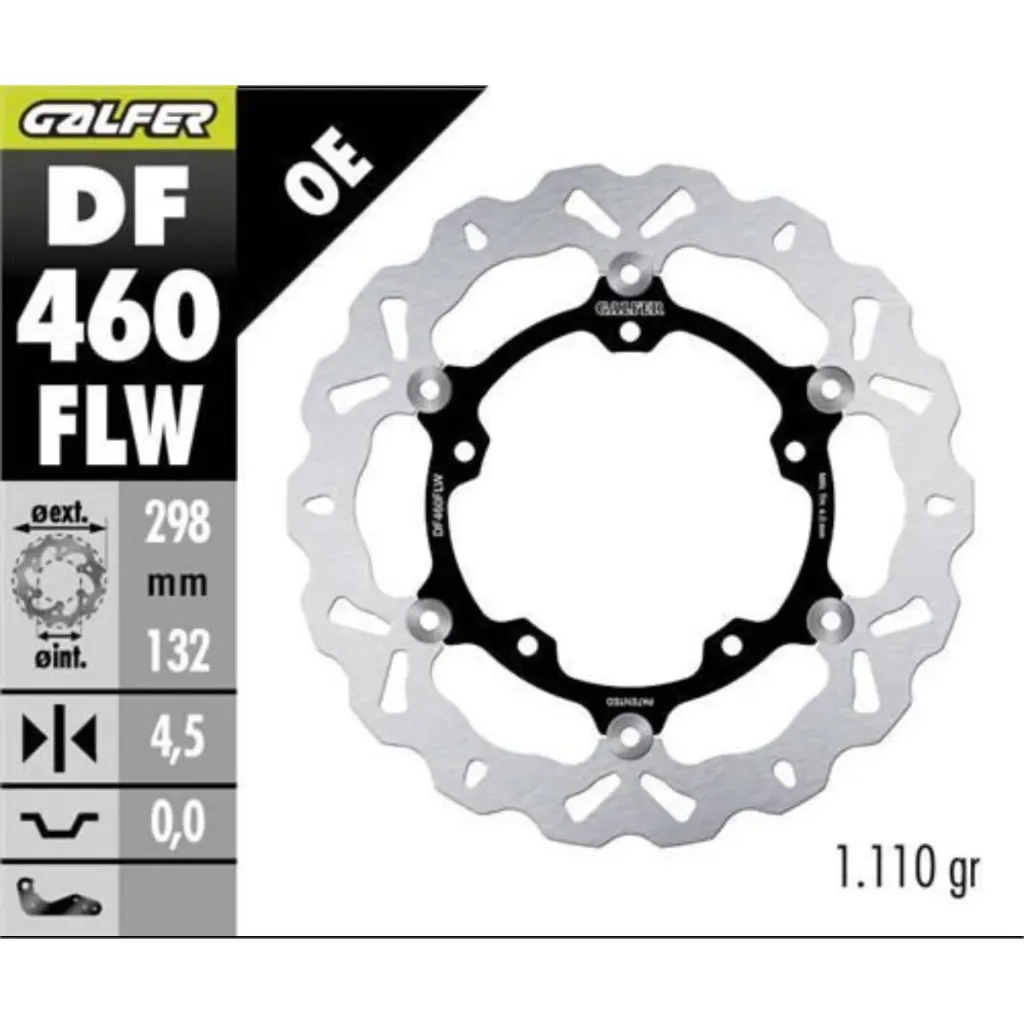 GALFER DF460FLW HAREKETLİ DALGALI ÖN FREN DİSKİ 298 X 4,5 MM