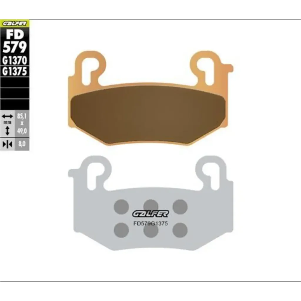 [FD579G1375] GALFER FD579G1375 SİNTER METAL SERAMİK SPORT ÖN FREN BALATASI
