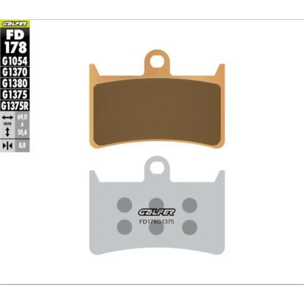 [FD178G1375] GALFER FD178G1375 SİNTER METAL SERAMİK SPORT ÖN FREN BALATASI