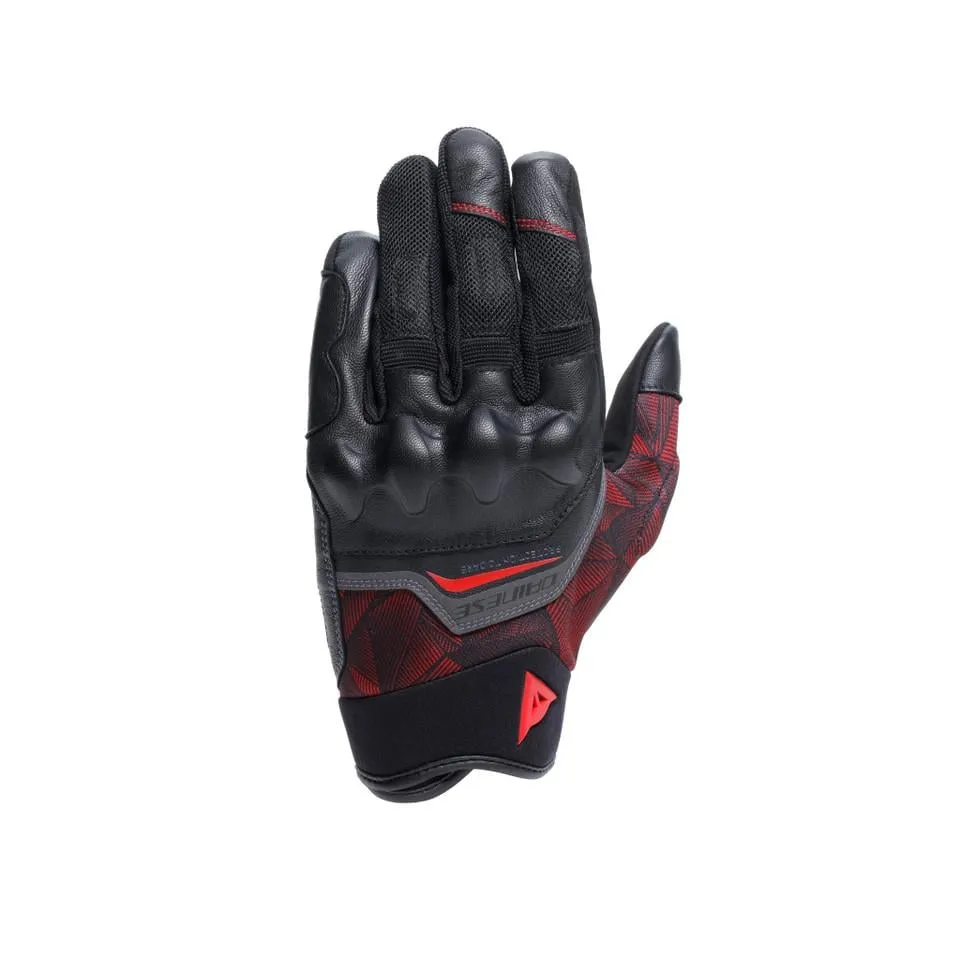DAINESE Ermex Black Red Lava Tekstil Eldiven