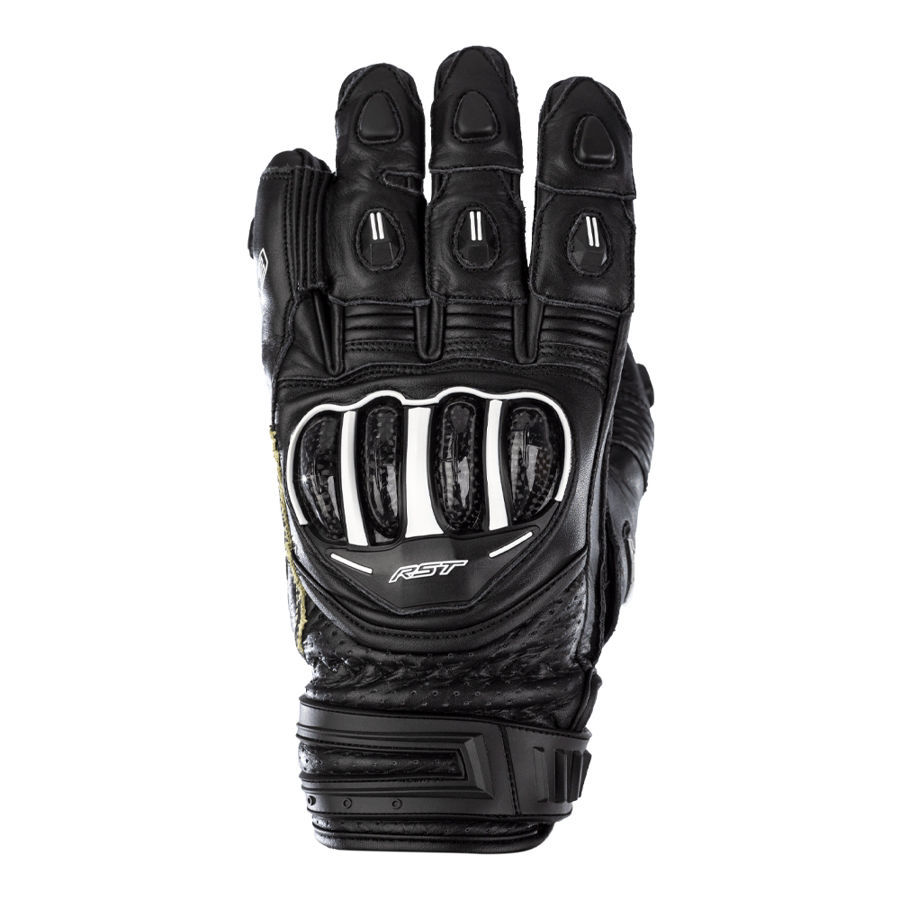 [M01RST03030270-1S] RST Tractech Evo 4 Kısa Deri Motosiklet Eldiveni Siyah (XS)